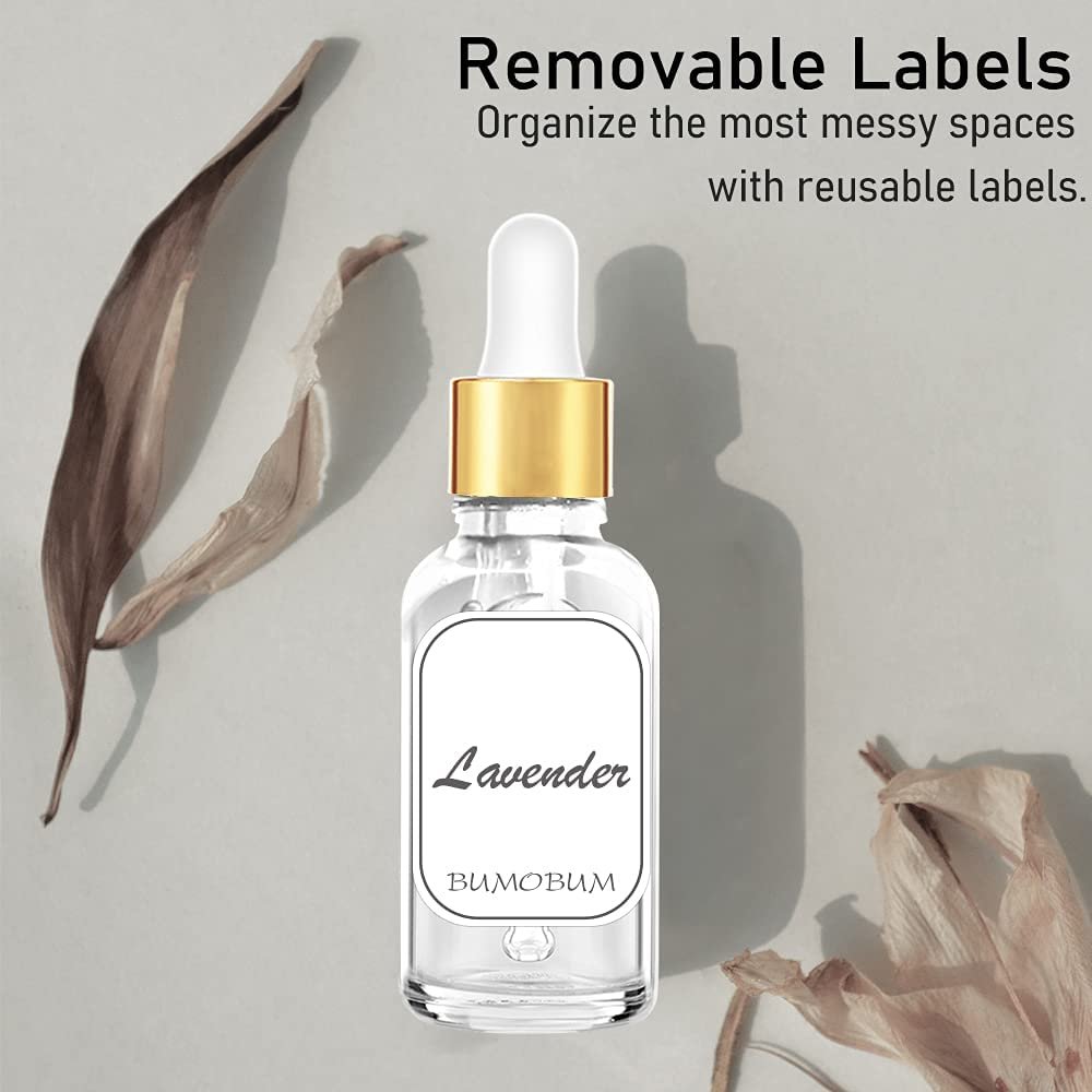 2 oz Dropper Bottle Bumobum Clear Glass Eye Dropper Bottles with Golden Lids for Essential Oils
