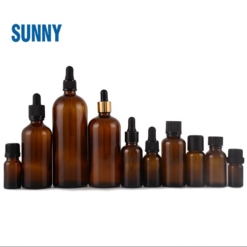 amber essential oil glass bottle with sprayer european round mist spray bottle glass