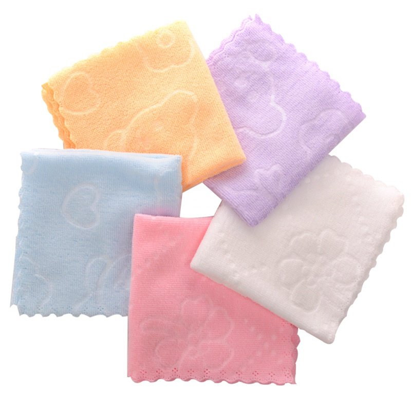 Microfiber Embossed Dishwashing Square Household Handkerchief Small Towel 30cm 1.2inch