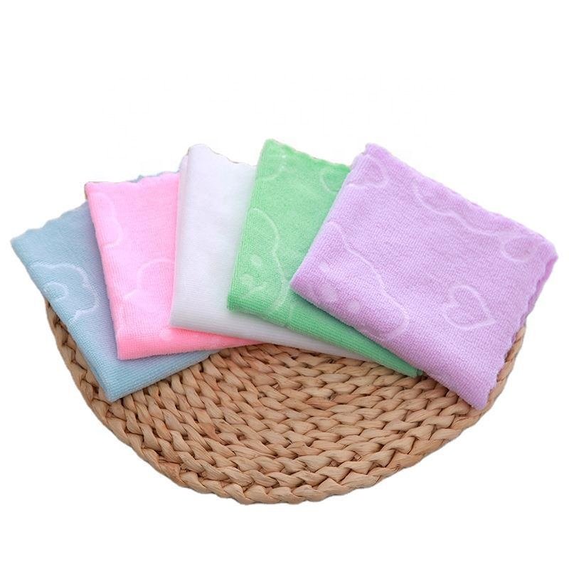 Microfiber Embossed Dishwashing Square Household Handkerchief Small Towel 30cm 1.2inch