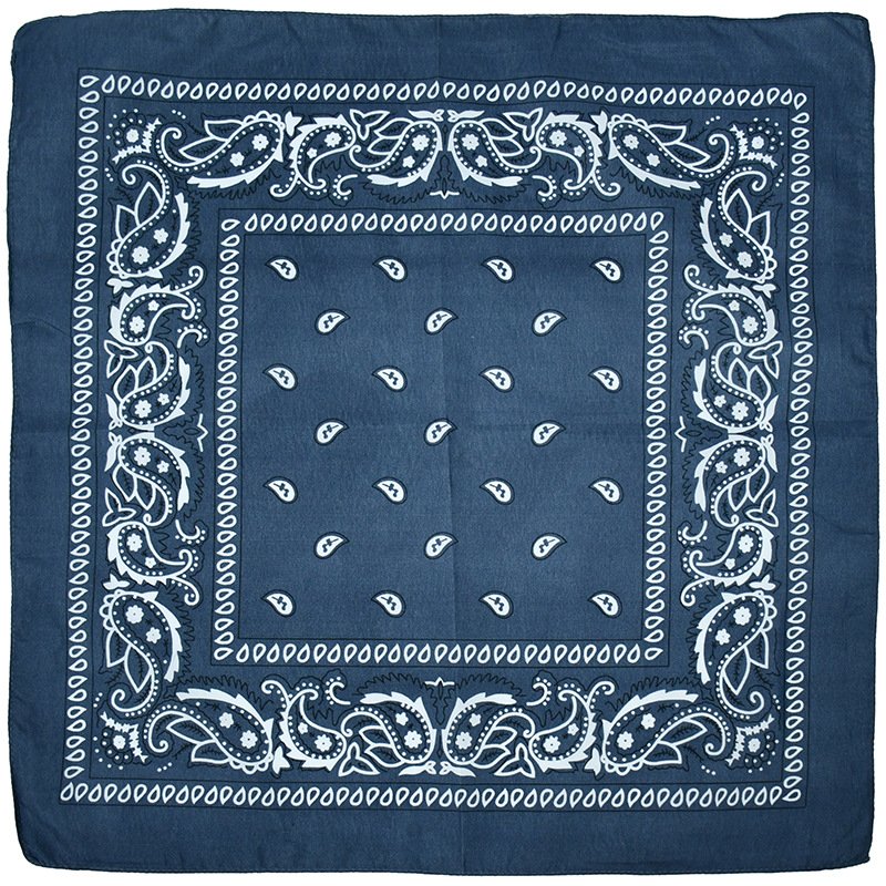 Customized Heat Transfer logo Paisley Pattern Handkerchief Printing Bandana Polyester Square Bandana for Adult