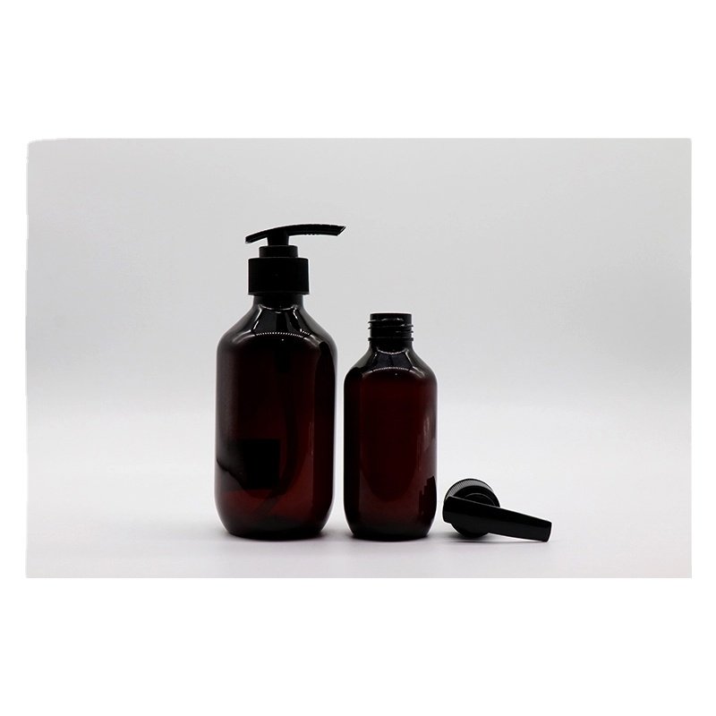 Green Grey Wholesale Empty 300ml Pp Pet Plastic Hair Oil Bottles Shampoo Bottle With Lotion Pump botellas de plastico 2021