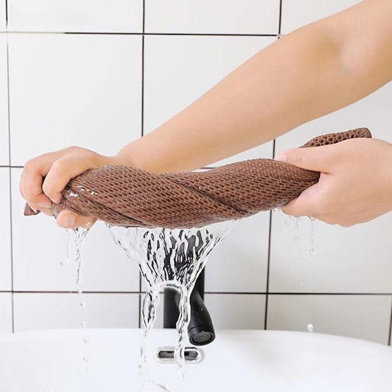 Wholesale Absorbent Thicken Tea Towels Hand Square Solid Handkerchief Cotton Waffle Weave Kitchen Towels