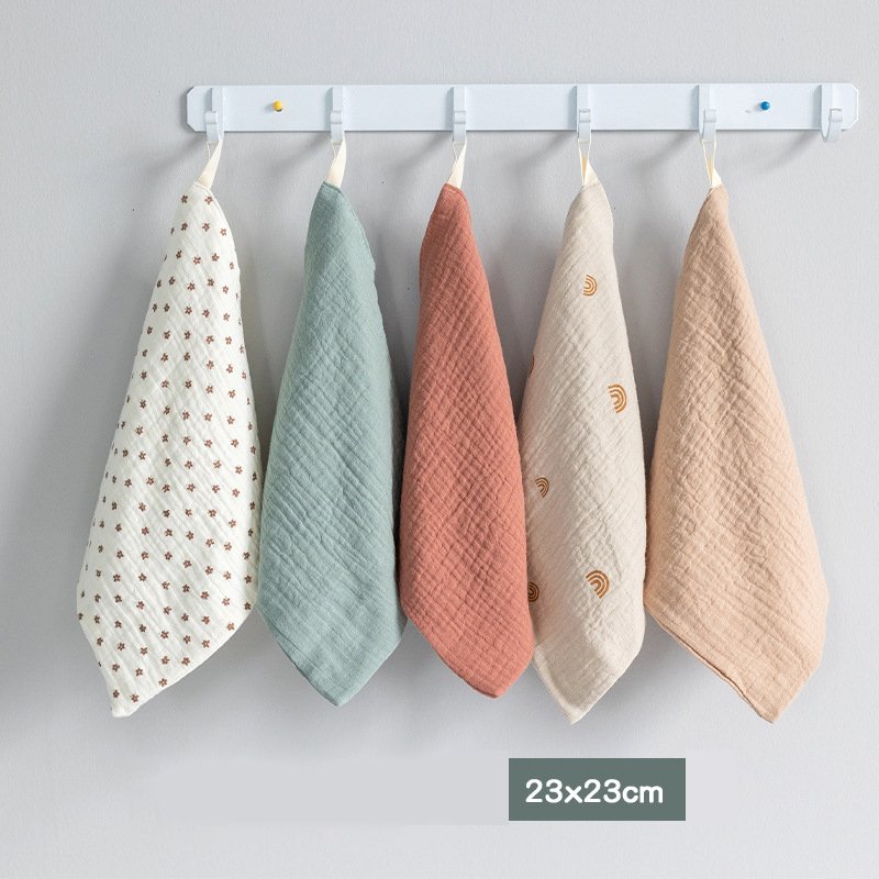 Baby four-layer gauze 100% cotton small square towel saliva towel face towel baby feeding handkerchief