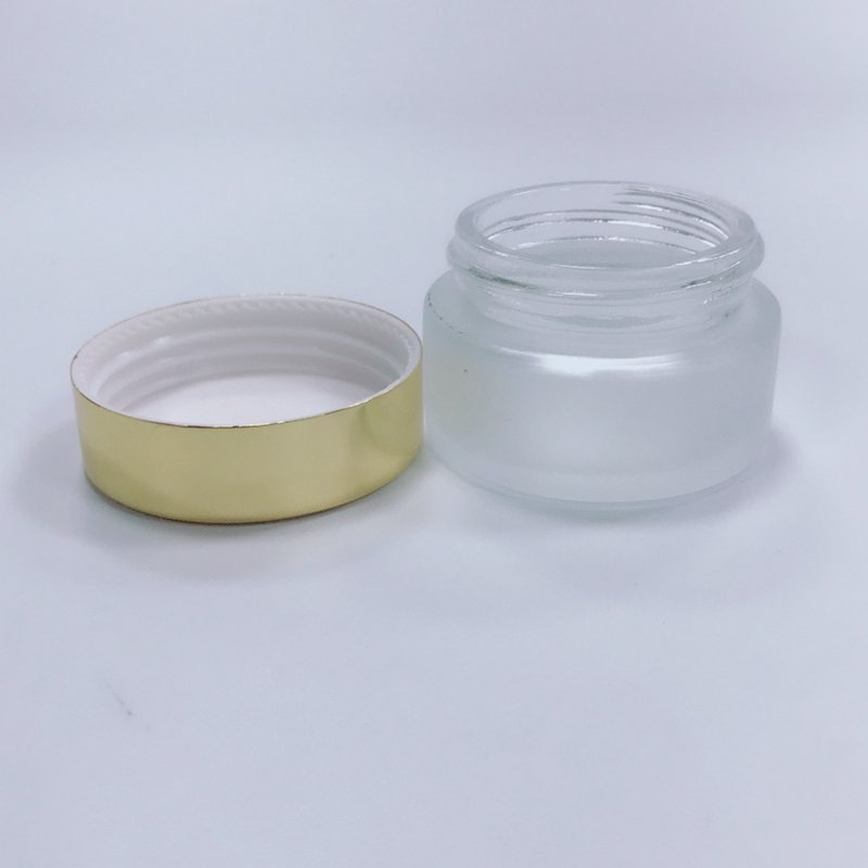 15g Frosted Glass Cosmetic jar and Cream Jar for Skin Care