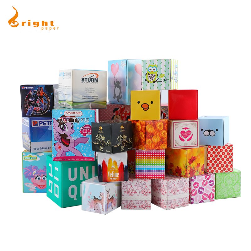 Hot Sale Mini Box Tissue Paper Customized Available Box Logo Color Napkin Tissue Paper