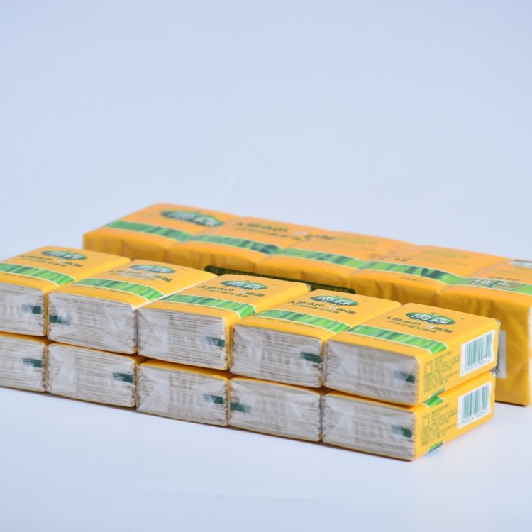 Travel pack mini facial tissue plain bamboo pocket tissue paper folded mini handkerchief