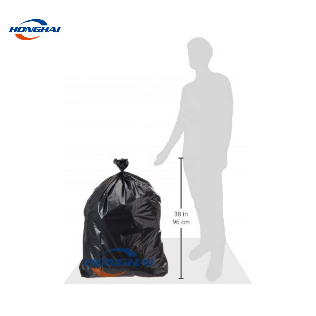 Trash Bags Garbage Bags, 1.1 MIL, Unscented,Black, Plastic garbage bag factory Wholesale Price 23 Gallon
