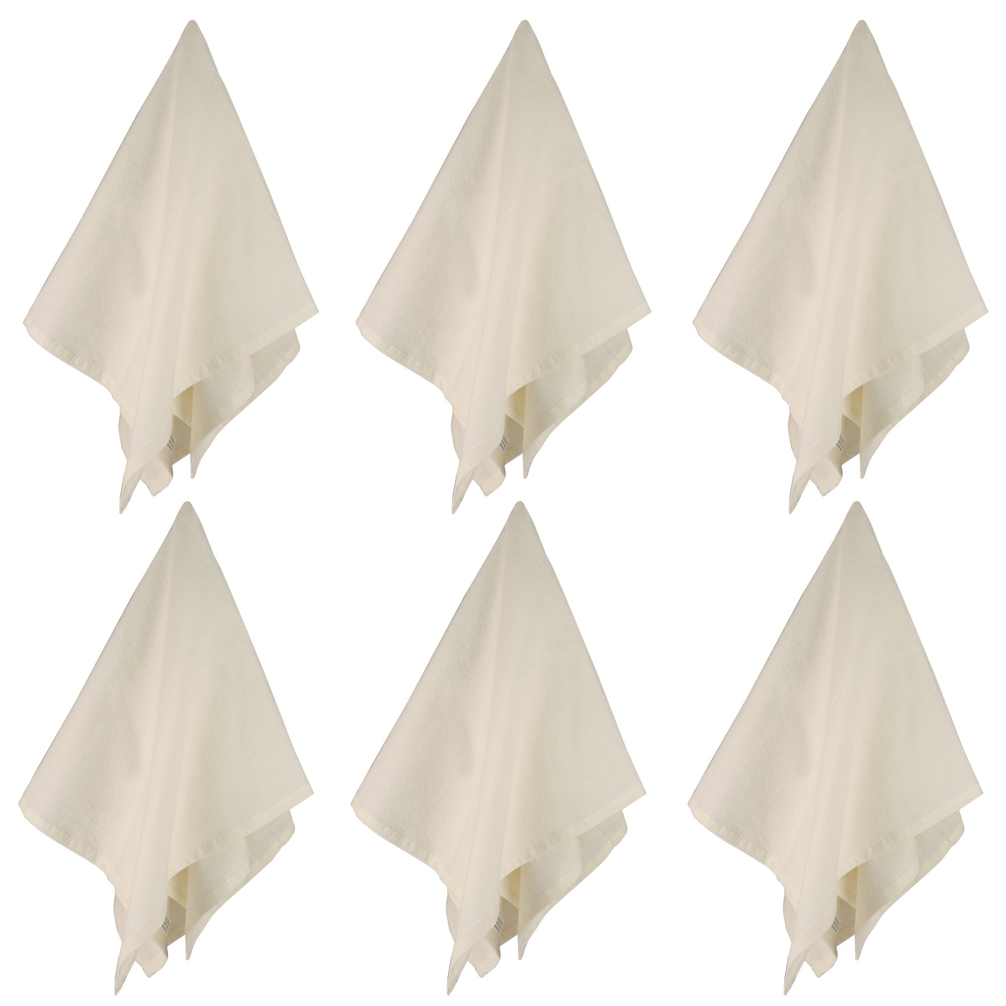 100% Cotton flour sack Towel set of 12 - natural color