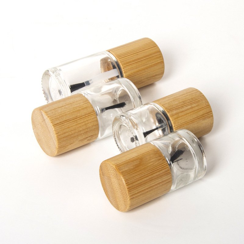 Manufacturers wholesale nail polish glass bottle 10ml 15ml solid wood nail polish cover cosmetic nail polish