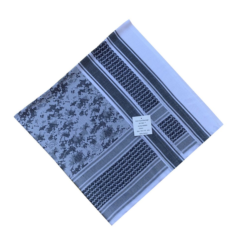 Ready to ship 2023 new 43x43 inch unisex handkerchief cotton fashion camouflage square head scarf wrap men's yemeni shemagh