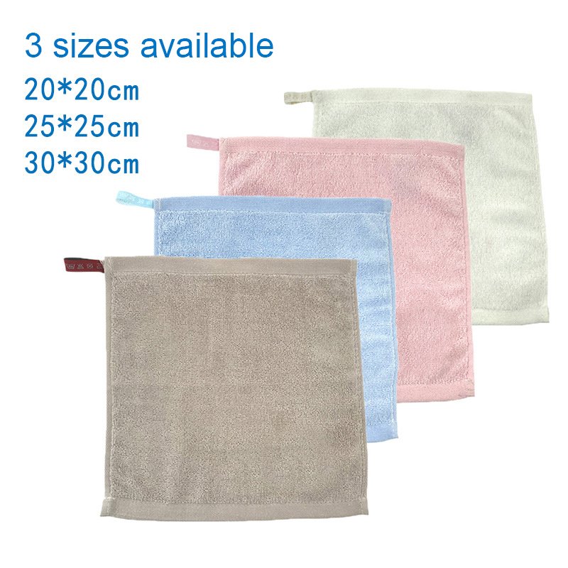 Hangable Square Small Towels Kids Cartoon Embroidery Handkerchief Hanging Towels Pure Cotton Hand Face Wipe Towels
