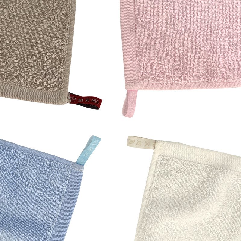 Hangable Square Small Towels Kids Cartoon Embroidery Handkerchief Hanging Towels Pure Cotton Hand Face Wipe Towels
