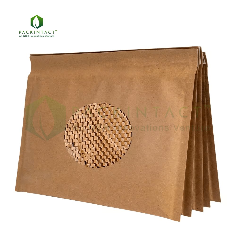 Biodegradable Eco Double Layered Padded Envelope Brown Honeycomb Kraft Paper Bubble Shipping Mailer Bags