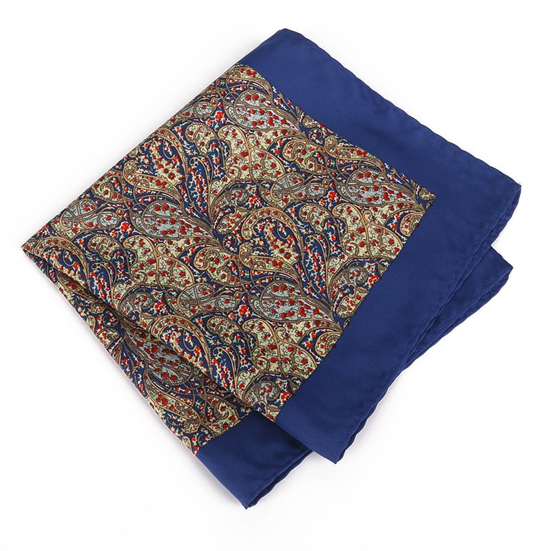 Wholesale Digital Printing Pure Silk Handkerchief for Men with Custom Logo
