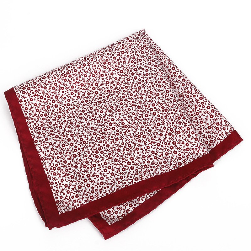 Wholesale Digital Printing Pure Silk Handkerchief for Men with Custom Logo