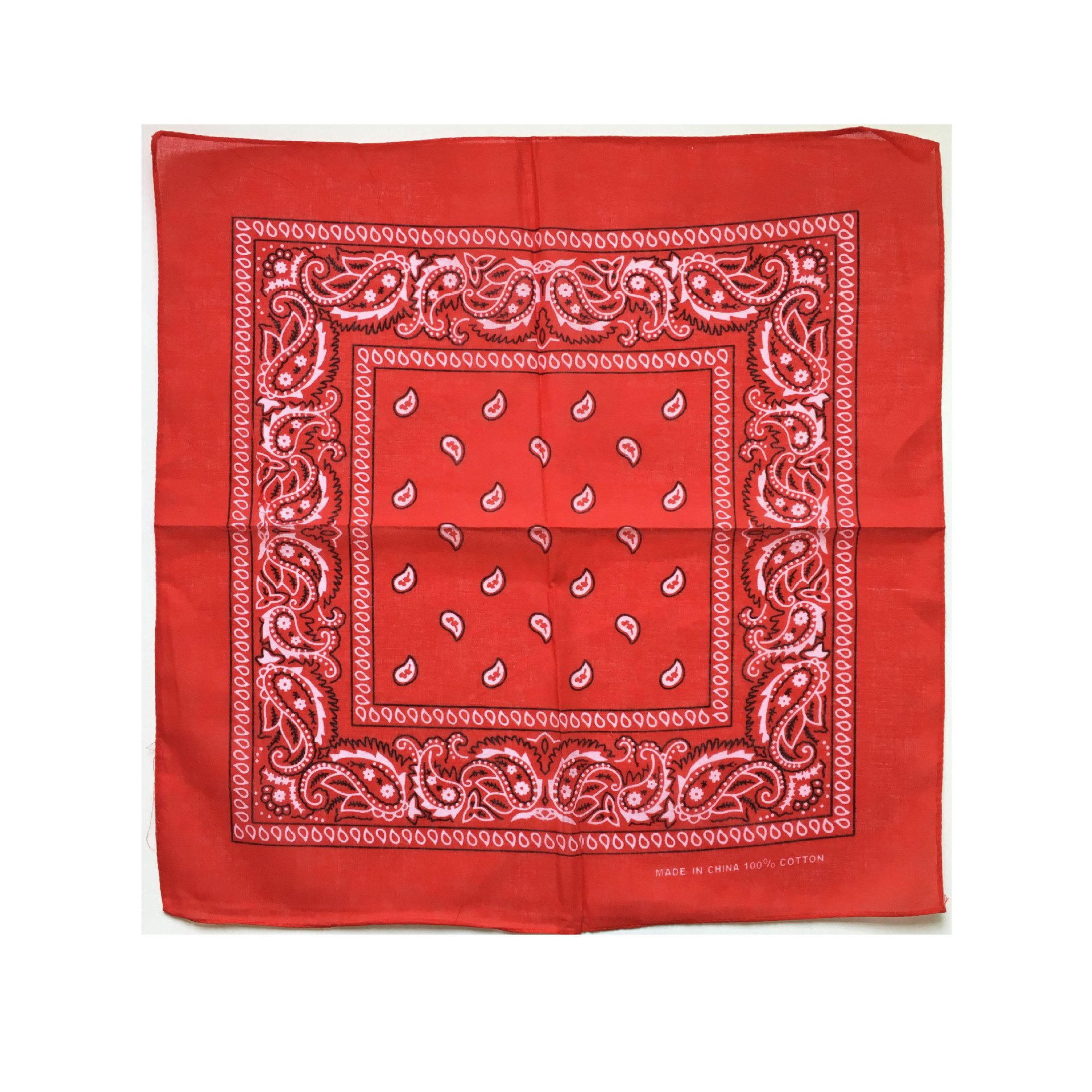 Multifonction Cowboy Custom Multi Color Paisley Headwear Man Face Bandana Magic Headband Large Organic cotton handkerchief