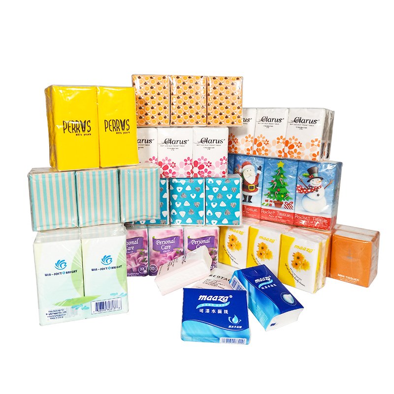 2024 Customized Standard Bulk Facial Handkerchief Pocket Tissue Paper Mini Pocket Tissue Pack