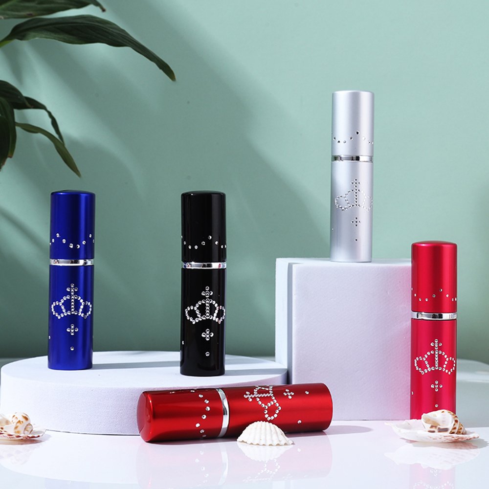 Mini 5ml Plastic Perfume Pump Atomizer Bottle Pocket-Sized Makeup Packaging with Screen Printing Surface