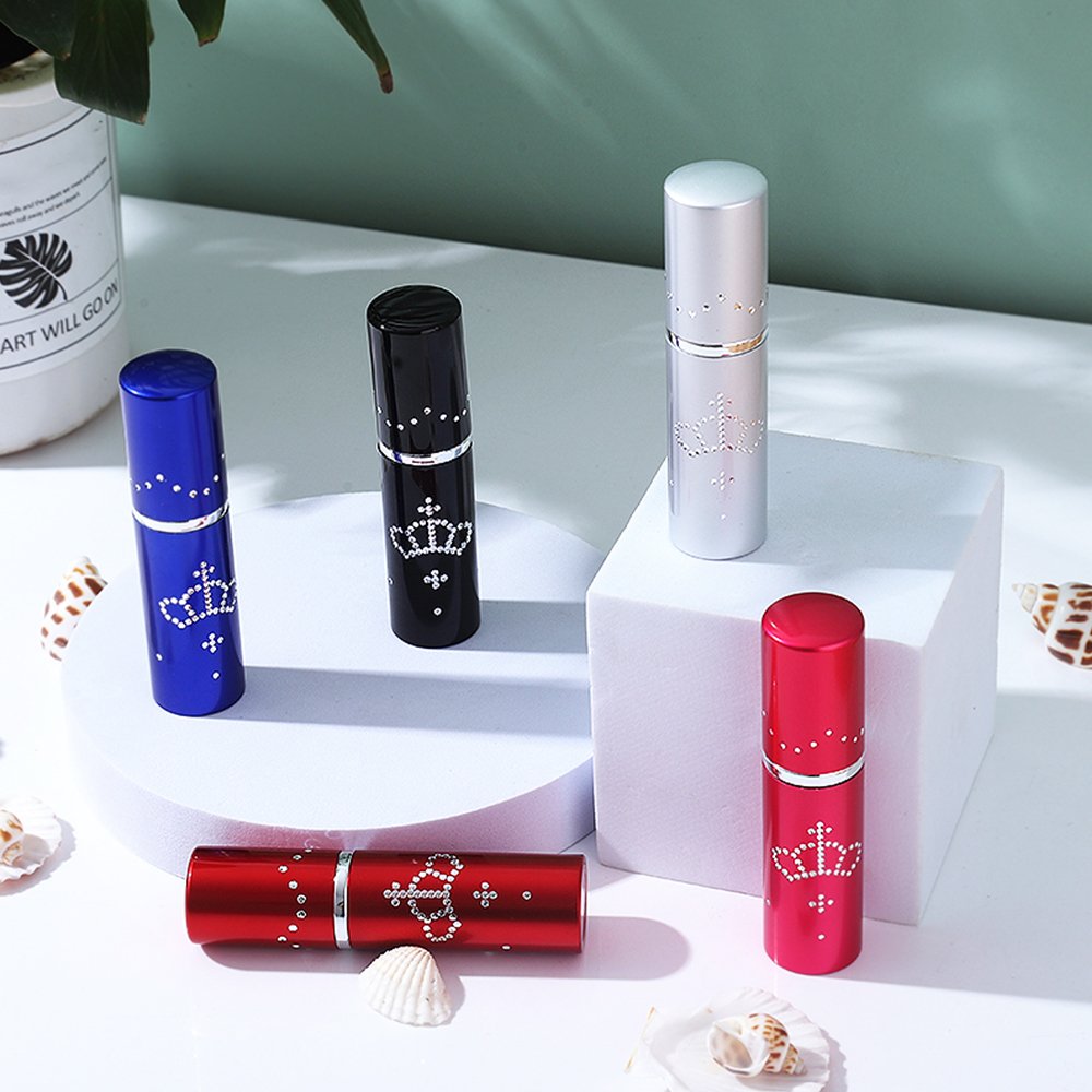 Mini 5ml Plastic Perfume Pump Atomizer Bottle Pocket-Sized Makeup Packaging with Screen Printing Surface