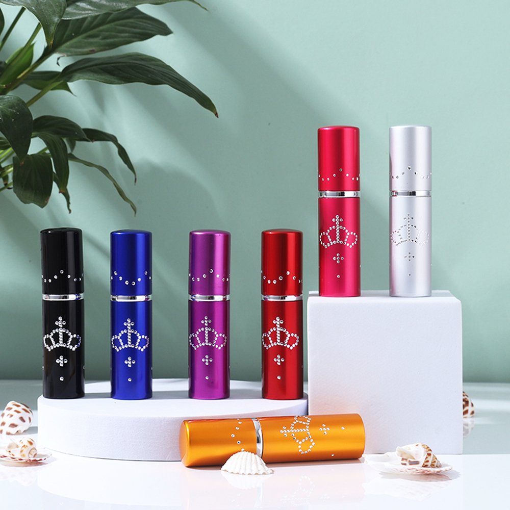 Mini 5ml Plastic Perfume Pump Atomizer Bottle Pocket-Sized Makeup Packaging with Screen Printing Surface