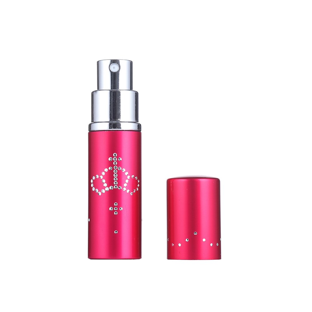 Mini 5ml Plastic Perfume Pump Atomizer Bottle Pocket-Sized Makeup Packaging with Screen Printing Surface