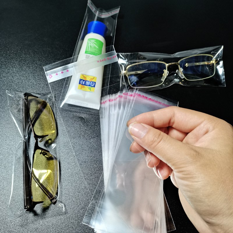 Bookmark bag Transparent self-adhesive bag 7 silk OPP plastic bags for Stationery, eyes, pens, freebies
