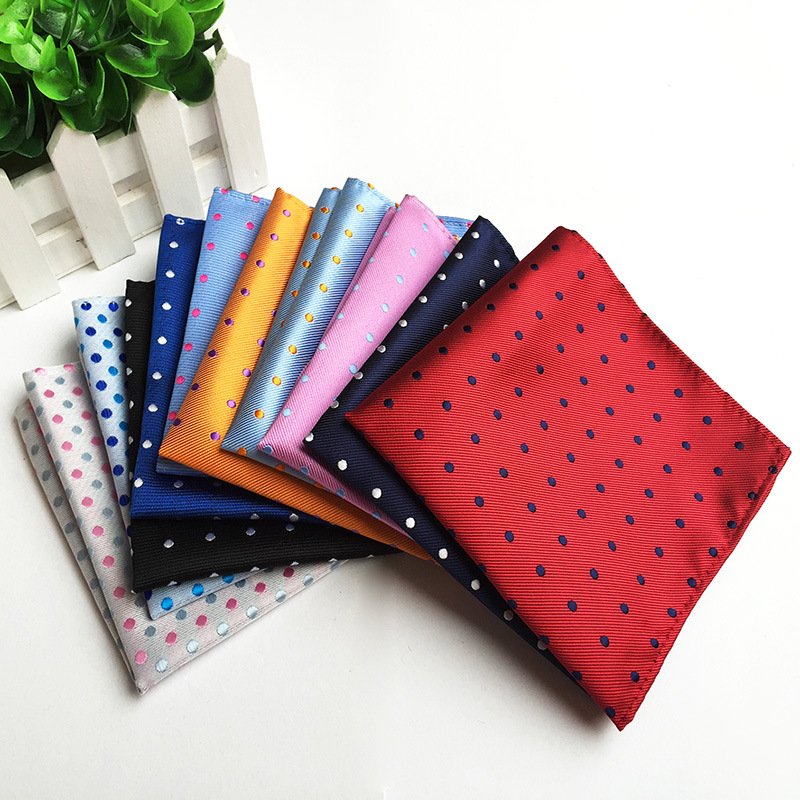 Custom Men's Suit Hanky Chest Towel Handkerchief 25*25cm Paisley Dot Chest Hankies For Wedding