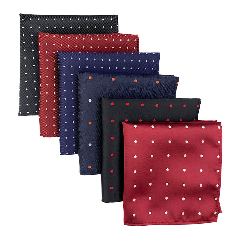 Custom Men's Suit Hanky Chest Towel Handkerchief 25*25cm Paisley Dot Chest Hankies For Wedding