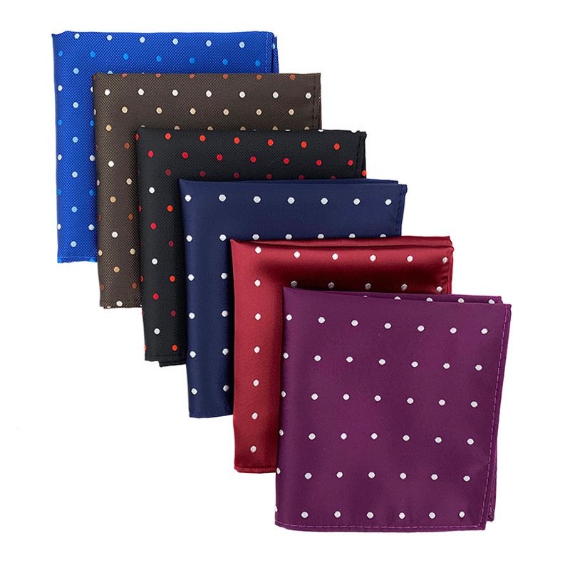 Custom Men's Suit Hanky Chest Towel Handkerchief 25*25cm Paisley Dot Chest Hankies For Wedding