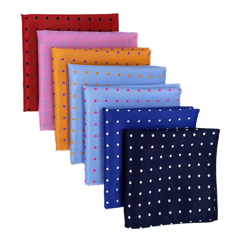 Custom Men's Suit Hanky Chest Towel Handkerchief 25*25cm Paisley Dot Chest Hankies For Wedding