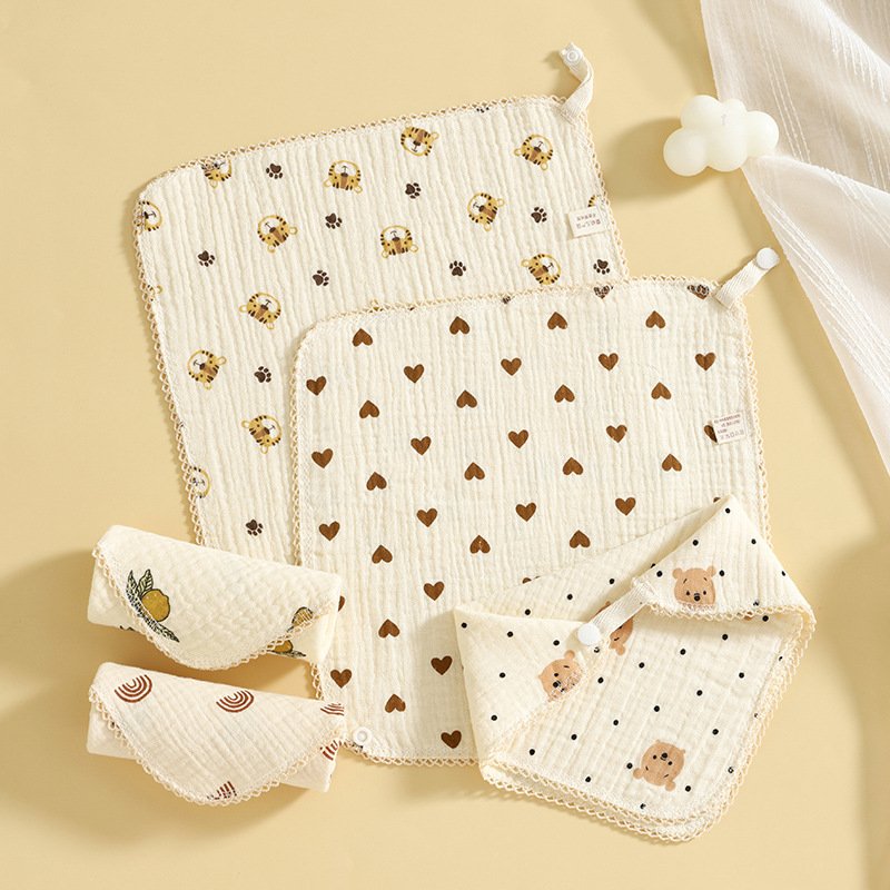 Best Price Children Square Soft Absorbent Small Handkerchief Saliva Towel Baby and Child Hand Towels