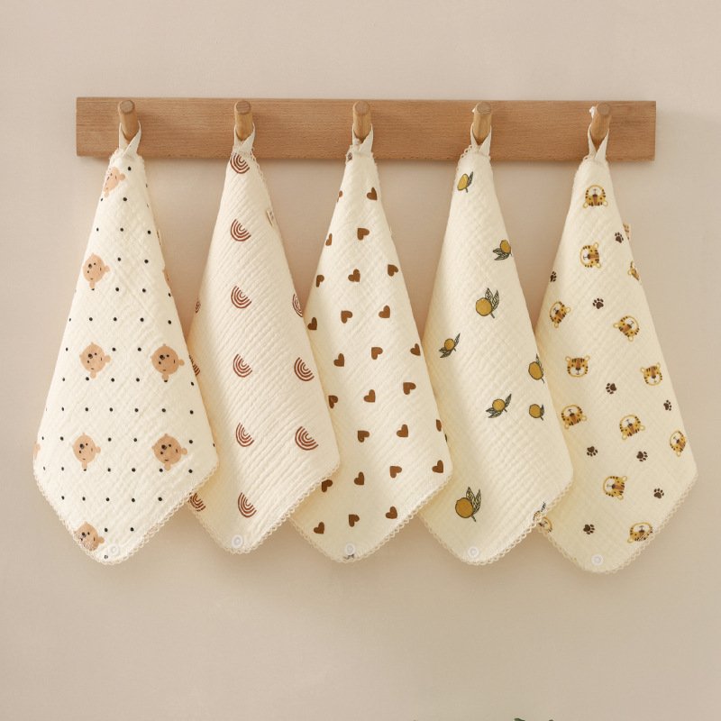 Best Price Children Square Soft Absorbent Small Handkerchief Saliva Towel Baby and Child Hand Towels