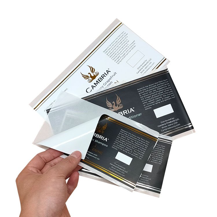 custom lash shampoo private label Matte labels waterproof vinyl self adhesive Gold Foil labels for bottle packaging