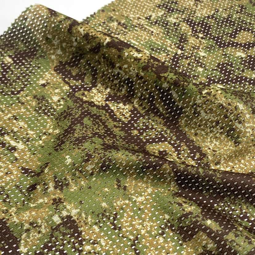 100% printed camo mesh digital fabric for Tactical Sunscreen Hat Camouflage Camping Hiking Fishing Caps