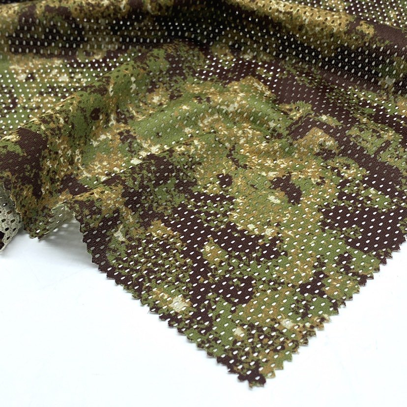 100% printed camo mesh digital fabric for Tactical Sunscreen Hat Camouflage Camping Hiking Fishing Caps