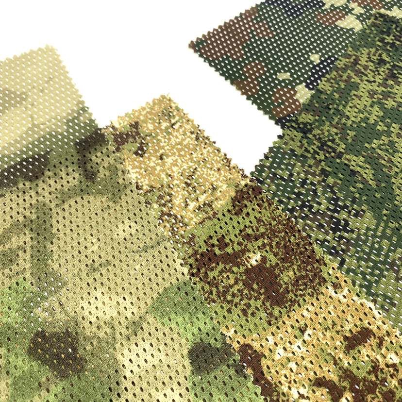 100% printed camo mesh digital fabric for Tactical Sunscreen Hat Camouflage Camping Hiking Fishing Caps