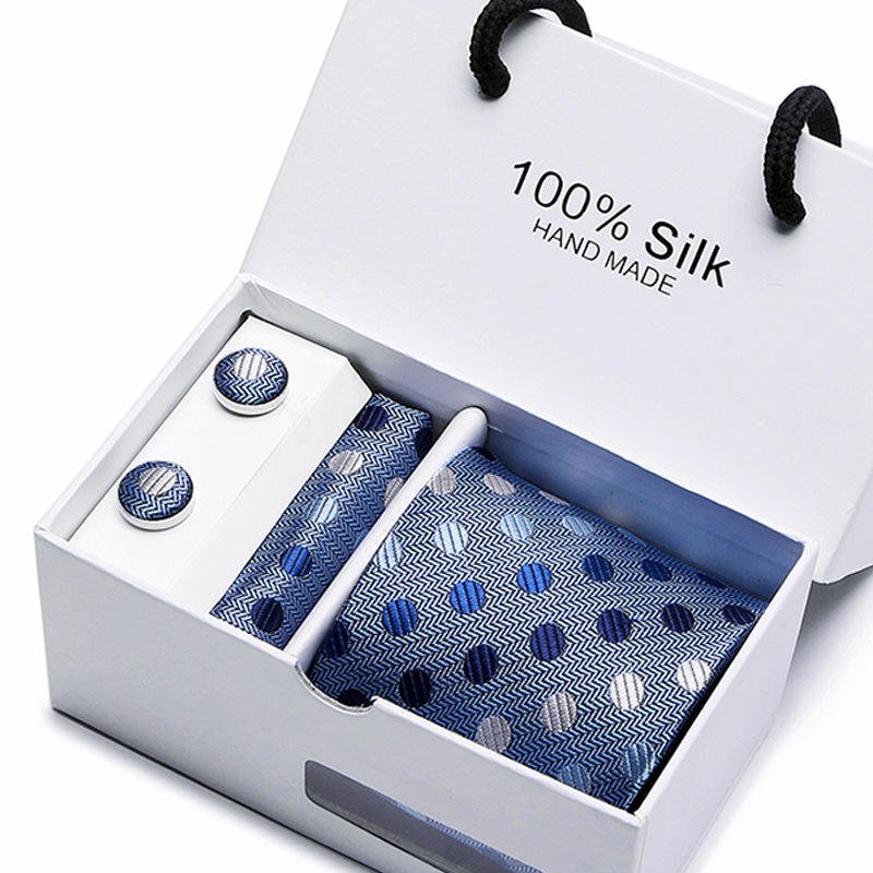 Silk Tie Handkerchief and clip 3pcs Set Silk-like Mens Ties and Pocket Square Sets Business Elegant Ties Set for Men