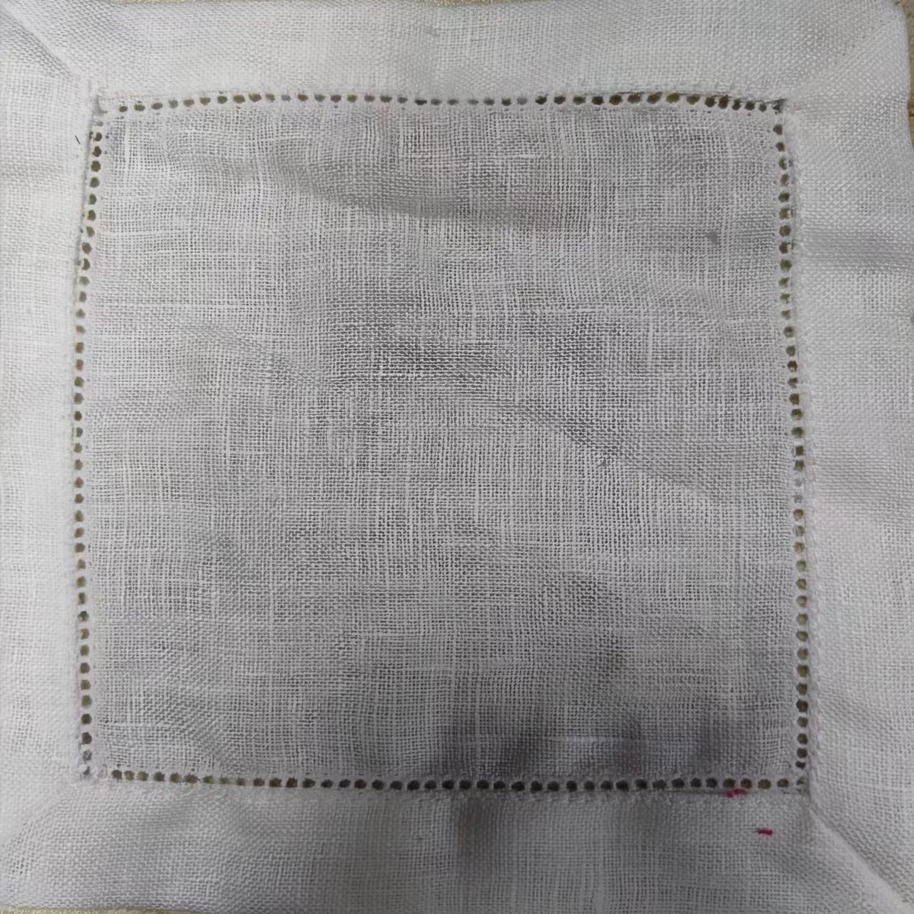 Custom 100% Linen pocket square handkerchiefs for Men White/Gray/Custom Color 16*16cm