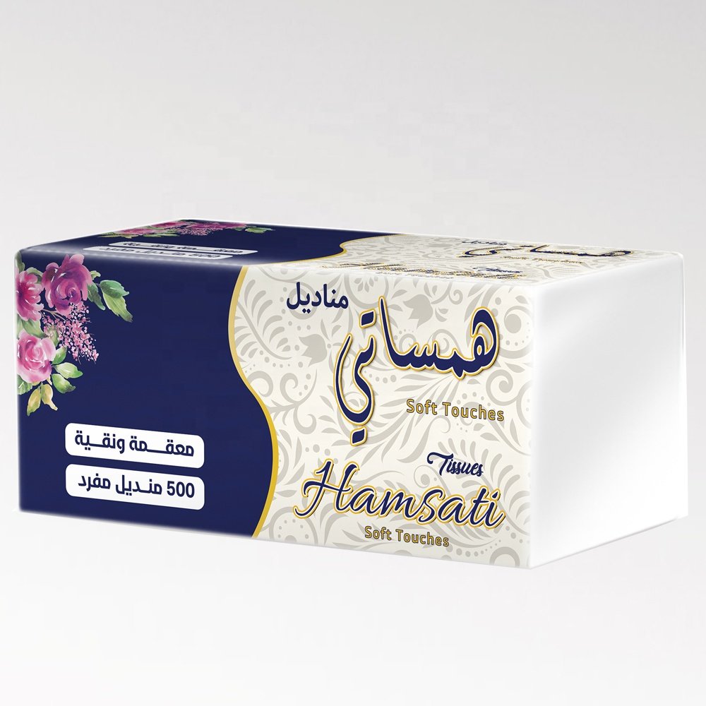 Top Fashion facial tissue 100% Virgin Wood Pulp Free Design Customize tissue paper