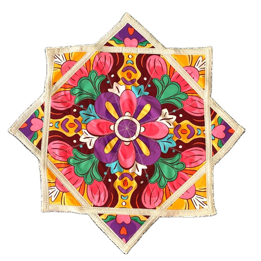 Customization Spin Flowstar For Fun Mougee Star Dapo Double Side Printing Handmade Handkerchief Flyper
