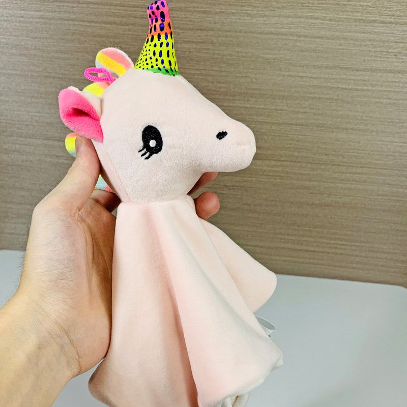 SEEJOYOU Factory Price Baby Comforter Security Blanket Animal Handkerchief Saliva Blanket For Baby Animal Blanket Soothing Toys
