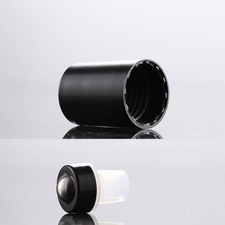 10ml Clear Teal Blue Rollerball Bottle Walking Beads Bottle Perfume Bottle New Anti-Drop Black Steel Beads