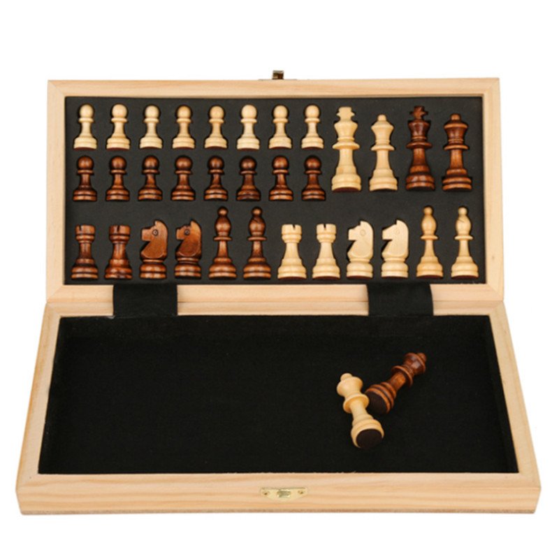 Backgammon Wooden Travel Chess Set with Folding Carrying Case for Adults and Kids ooden Pawn colorful wooden chess, chessman