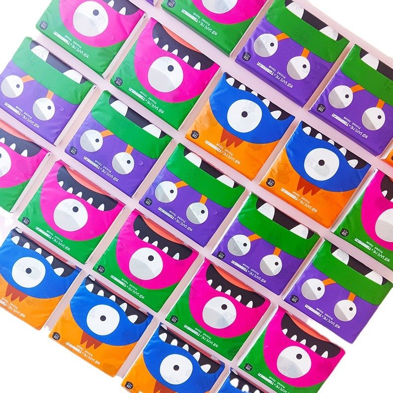 FSC New Tomarmon Portable Facial Tissues Wood Pulp Color Printed Soft 40 Pull Cute Cartoon Handkerchief Pocket Tissue