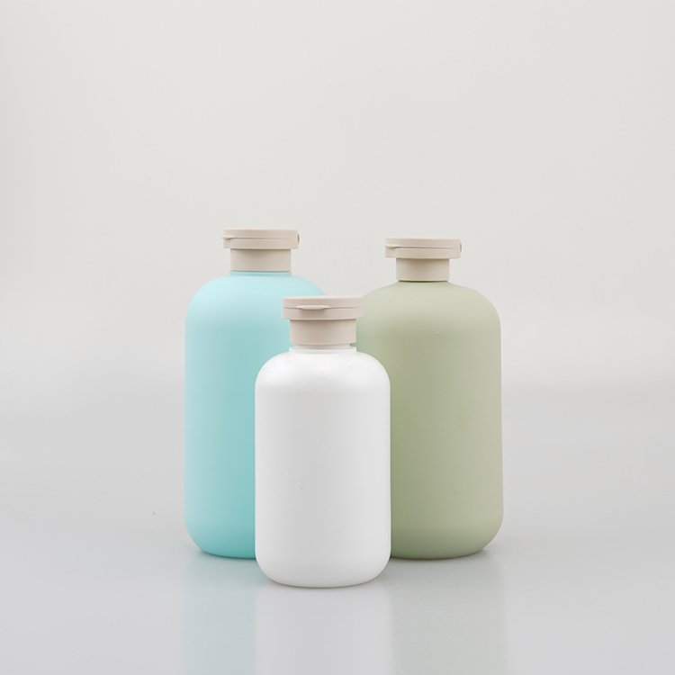 Bottle Shower Gel Squeeze with Oval Flip-top Round Shampoo Bottle 250 Ml Shampoo Packaging Bottle 8oz Pe Screen Printing PET