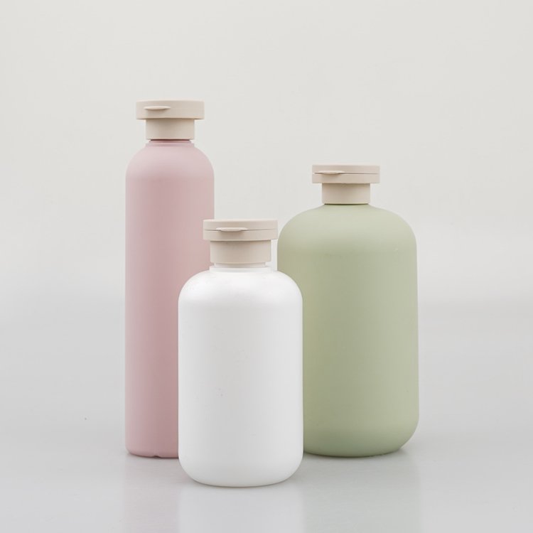 Bottle Shower Gel Squeeze with Oval Flip-top Round Shampoo Bottle 250 Ml Shampoo Packaging Bottle 8oz Pe Screen Printing PET