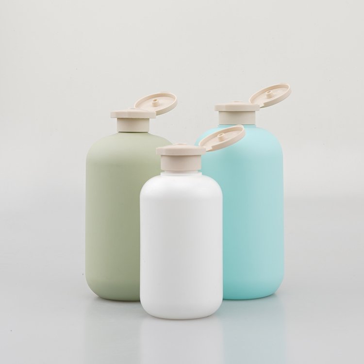 Bottle Shower Gel Squeeze with Oval Flip-top Round Shampoo Bottle 250 Ml Shampoo Packaging Bottle 8oz Pe Screen Printing PET
