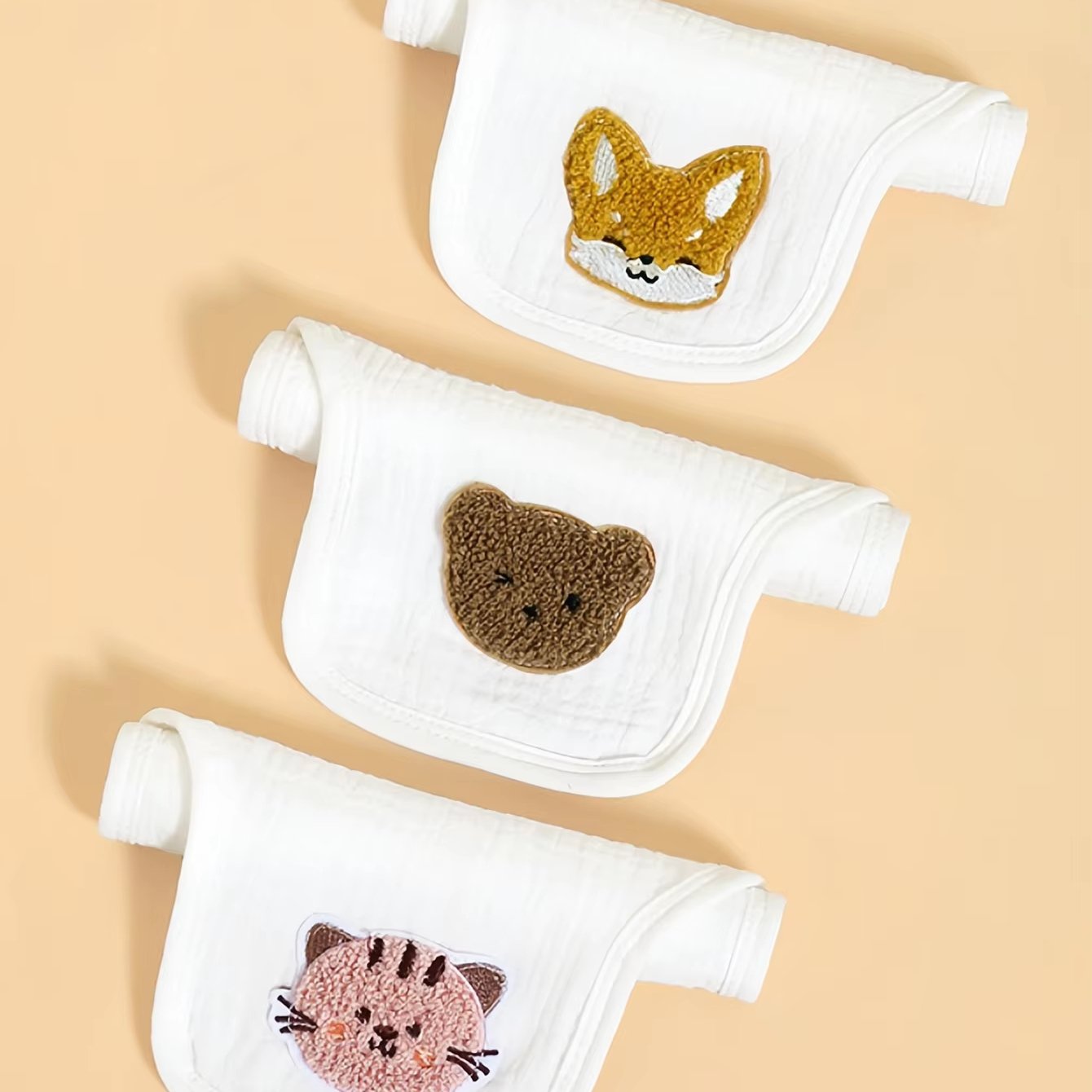 cute- Quick-dry Cotton Ultra Soft Baby Absorbing Sweat Towel Bibs Absorption Towel