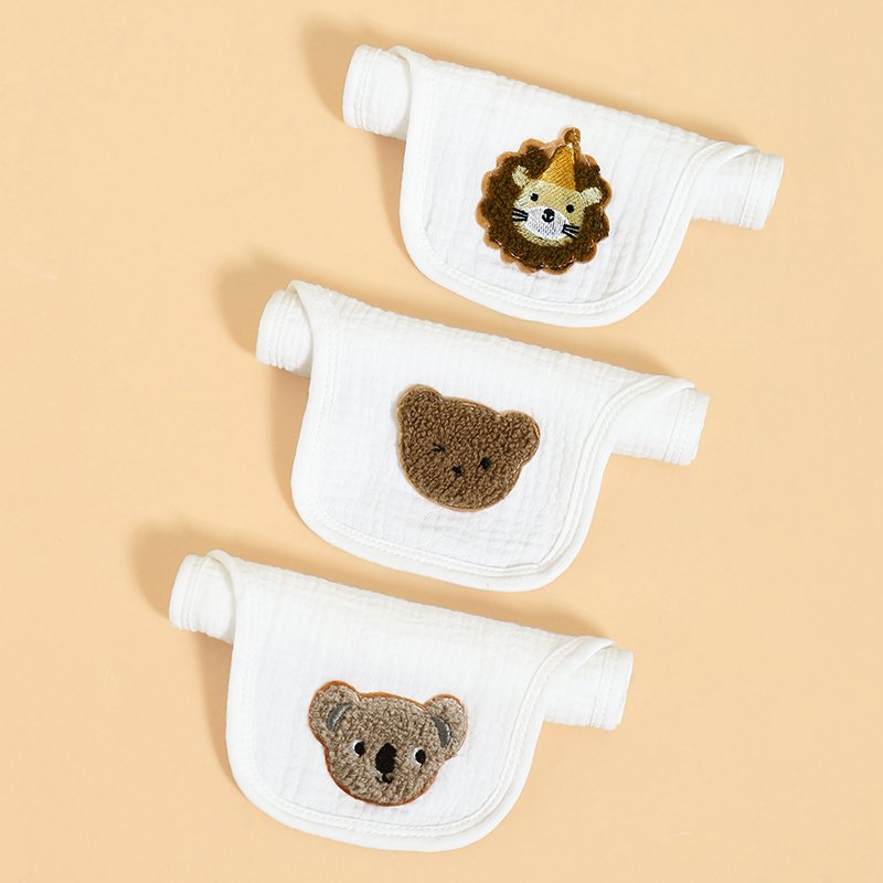 cute- Quick-dry Cotton Ultra Soft Baby Absorbing Sweat Towel Bibs Absorption Towel